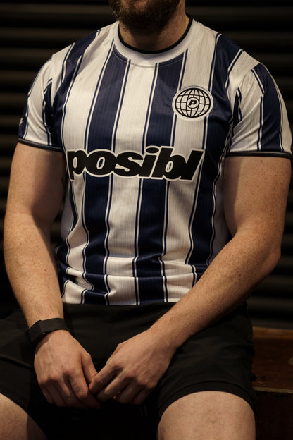 POSIBL FOOTBALL TEE - STRIPED
