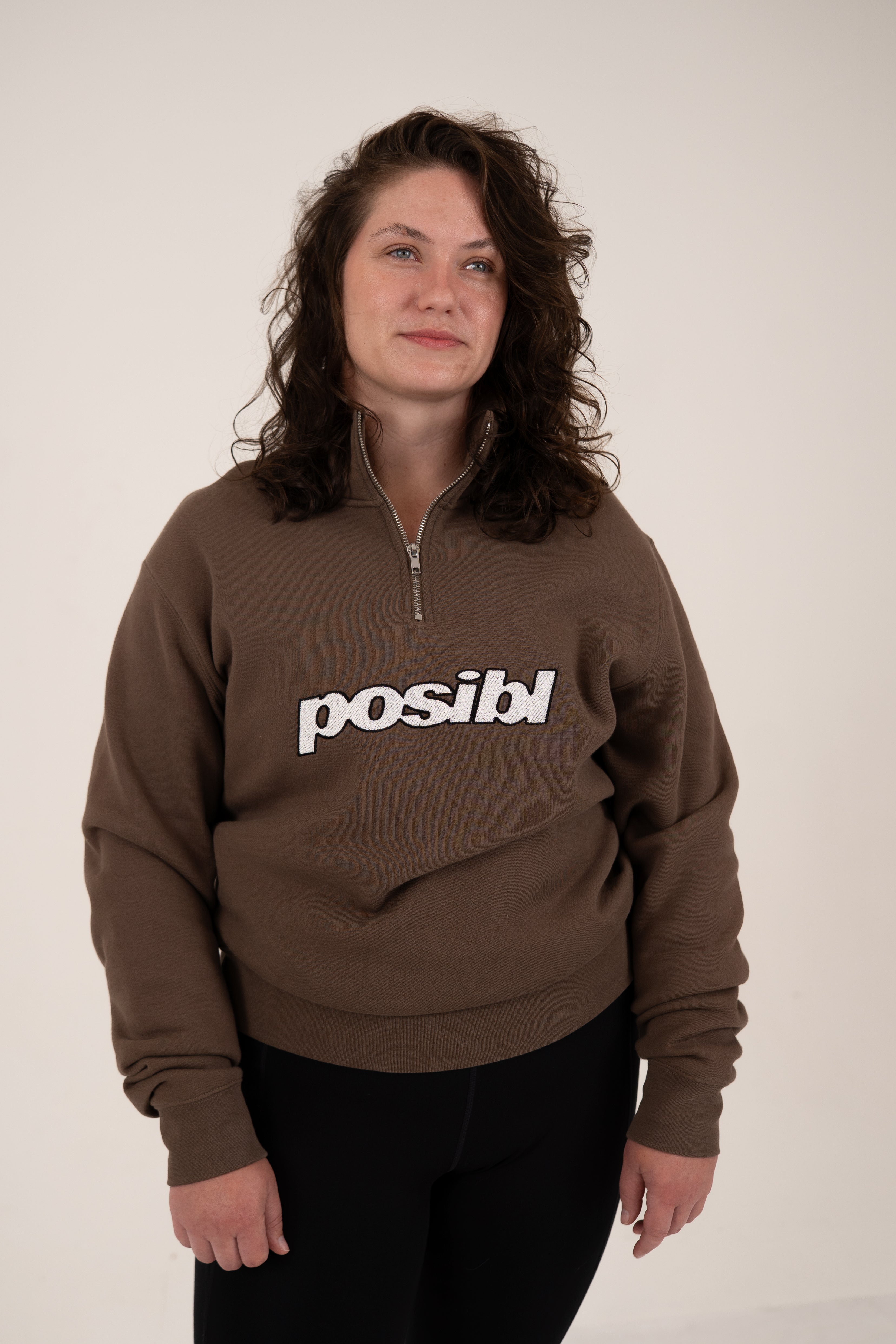 トップス BEEDEN DISCOMFORT SWITCHING LOGOPULLOVER POSIBL 1/4 Zip Jumper – Posibl Apparel